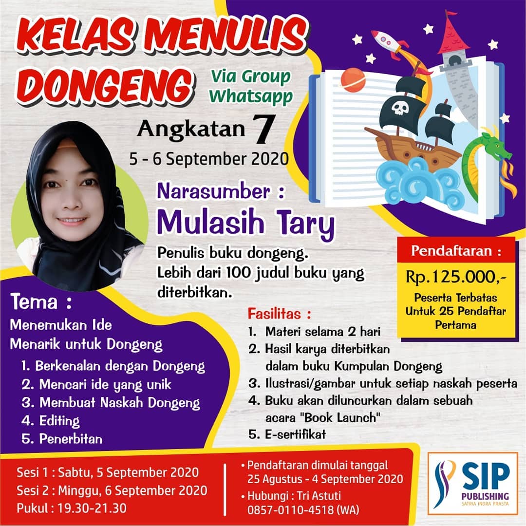 kelas menulis dongeng sip publishing angkatan 7