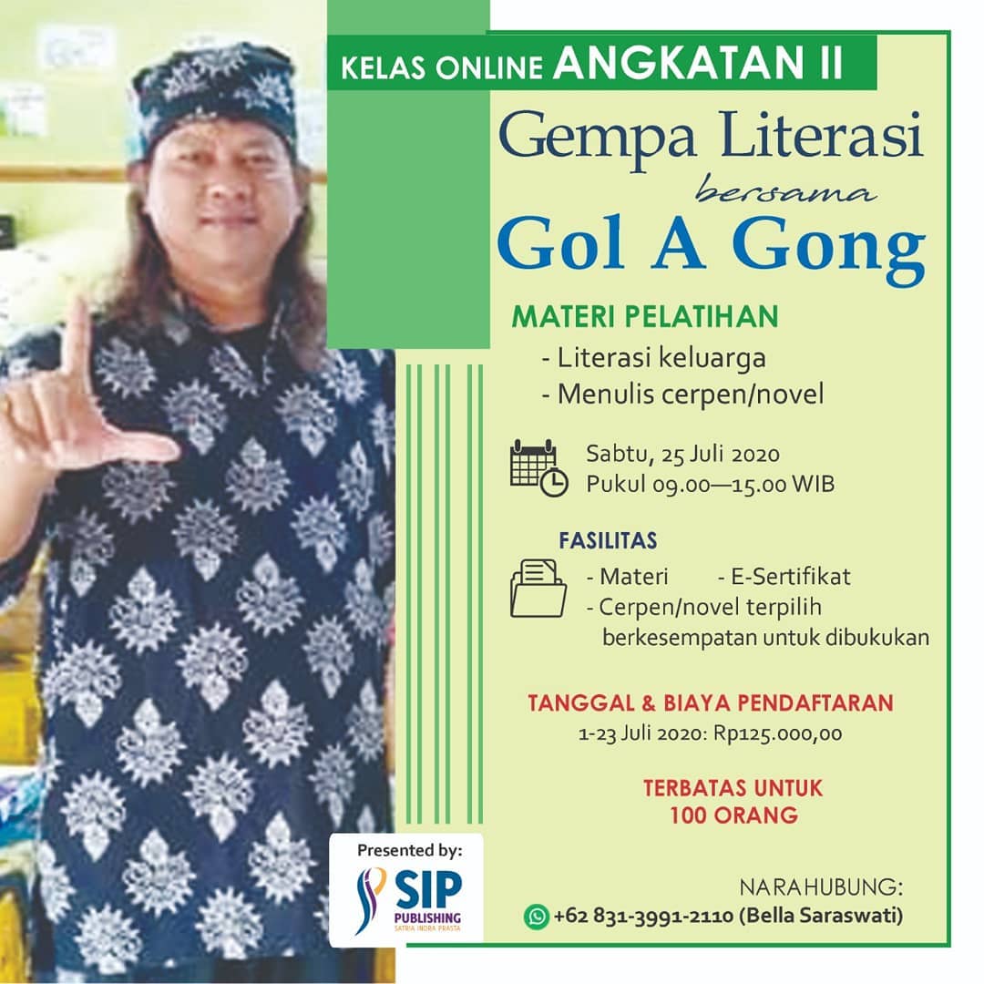kelas menulis online bersama gol a gong