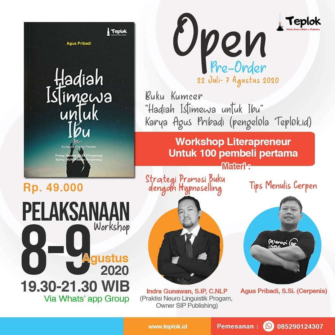 workshop literapreneur untuk 100 pembeli buku