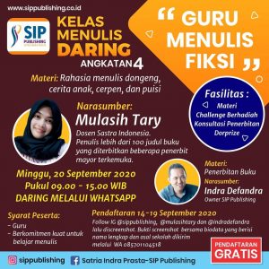 Kelas Menulis Daring “Guru Menulis Fiksi” Angkatan 4