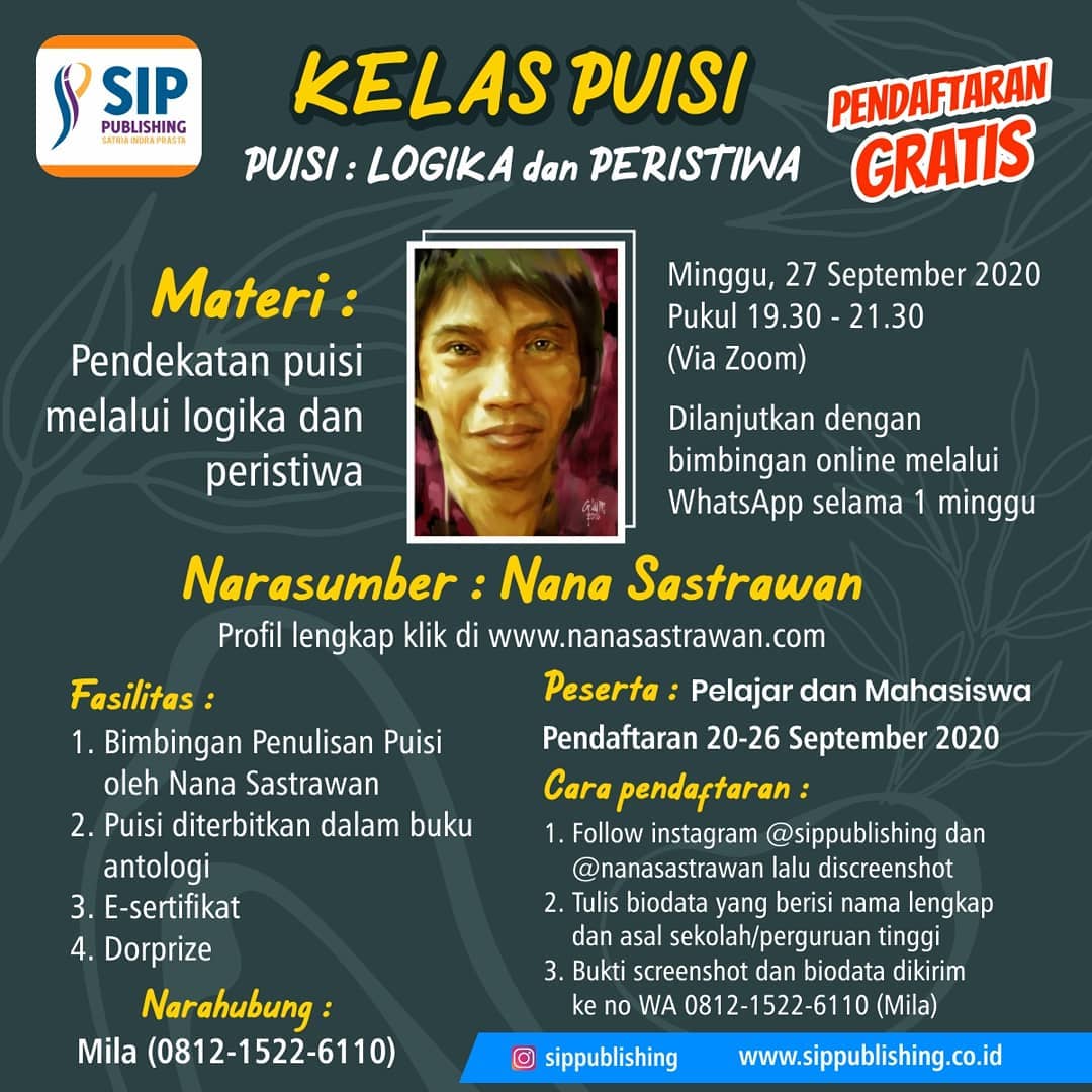 kelas menulis puisi bersama nana sastrawan