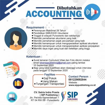 Lowongan Kerja Akunting di SIP Publishing