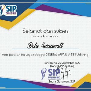 Bela Saraswati, General Affair SIP Publishing