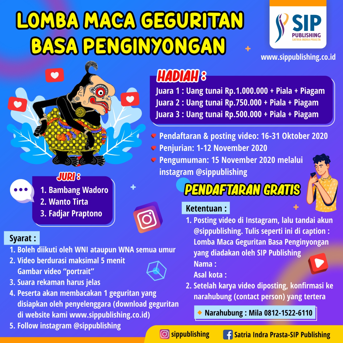 lomba maca geguritan basa banyumas sip publishing