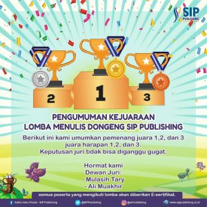 Pengumuman Kejuaraan Lomba Menulis Dongeng SIP Publishing