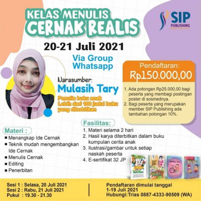 Kelas Menulis Bersama Kak Tary di Bulan Juli 2021