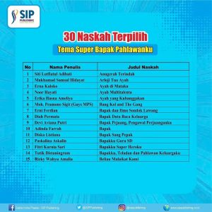 Selamat Untuk 30 Naskah yang Lolos Seleksi Kisah Inspiratif “Super Bapak Pahlawanku”