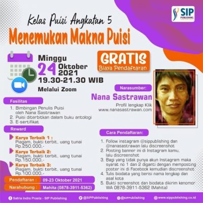 Kelas Puisi Angkatan 5 “Menemukan Makna Puisi”