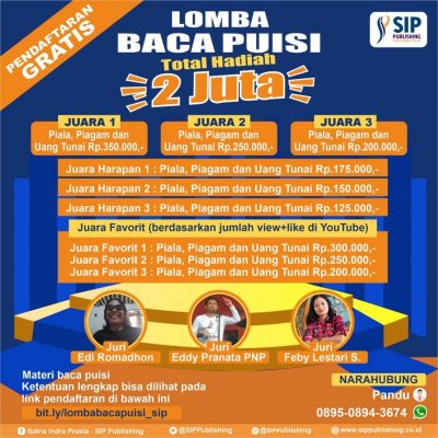 Lomba Baca Puisi Total Hadiah 2 Juta