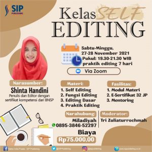 Kelas Self Editing SIP Publishing