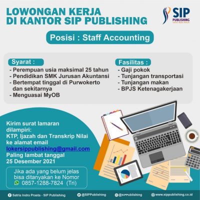 Lowongan Kerja Staf Accounting di SIP Publishing