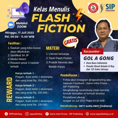 Kelas Menulis Flash Fiction SIP dan Ruang Baca Komunitas