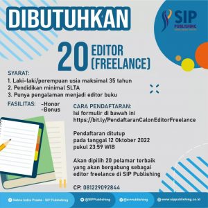 Lowongan Dibutuhkan 20 Editor Freelance