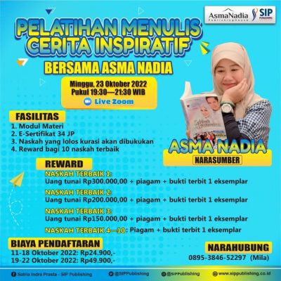 Kelas Menulis Dengan Narasumber Keren di Bulan Oktober