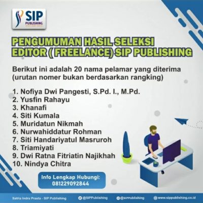Pengumuman Hasil Seleksi Editor Freelance