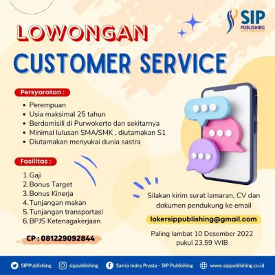 Lowongan Customer Service SIP Publishing