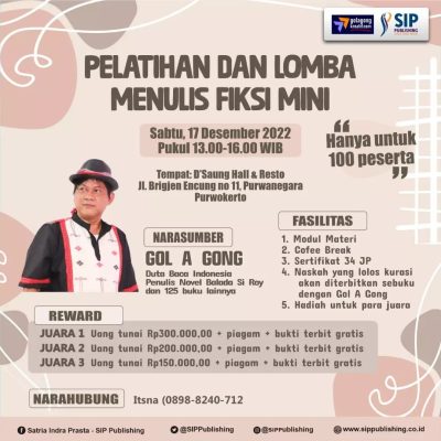 Pelatihan Menulis Fiksi Mini Diadakan Secara Luring