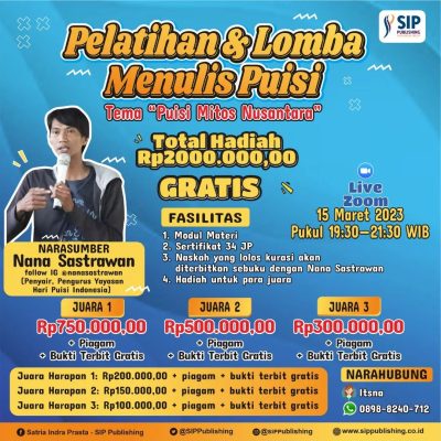 Pelatihan dan Lomba Menulis Puisi Edisi Maret 2023