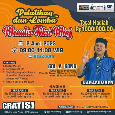 PENGUMUMAN NASKAH LOLOS KURASI PELATIHAN DAN LOMBA FIKSI MINI EDISI APRIL 2023