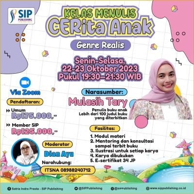 Pelatihan Menulis Cernak Genre Realis Periode Oktober 2023