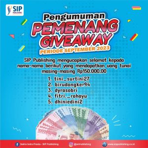 Pengumuman Pemenang Giveaway Periode September 2023