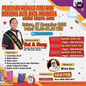 Pengumuman Naskah Lolos Kurasi dan 10 besar Fiksi Mini Genre Anak Desember 2023