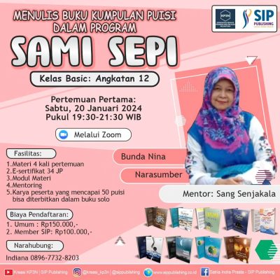 Pelatihan Menulis SAMI SEPI Angkatan 12
