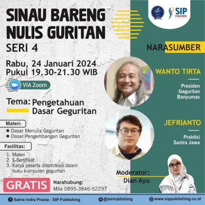 Pengumuman Naskah Lolos Kurasi Sinau Bareng Nulis Geguritan Edisi Januari 2024