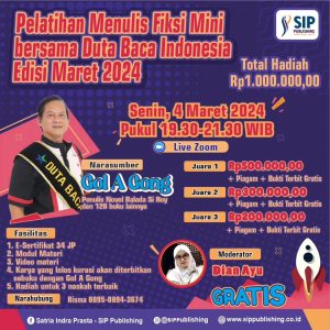 Pelatihan Menulis Fiksi Mini bersama Duta Baca Indonesia Maret 2024