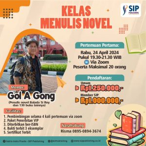 Kelas Menulis Novel Bersama Gol A Gong