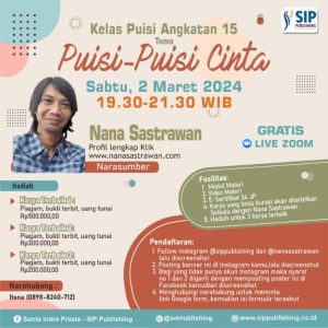 Pengumuman Naskah Lolos Kelas Menulis Puisi Angkatan 15