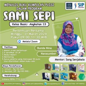 Pelatihan Menulis Sami Sepi Angkatan 13