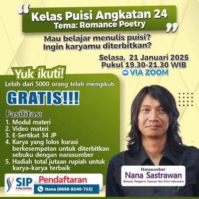 Kelas Menulis Puisi Angkatan 24 Tema Romance Poetry