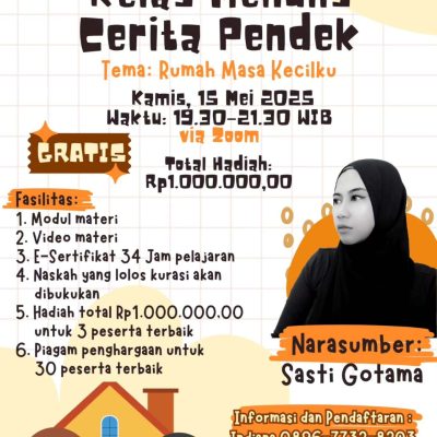 Pengumuman Naskah Lolos Kurasi Kelas Cerpen Bersama Sasti Gotama