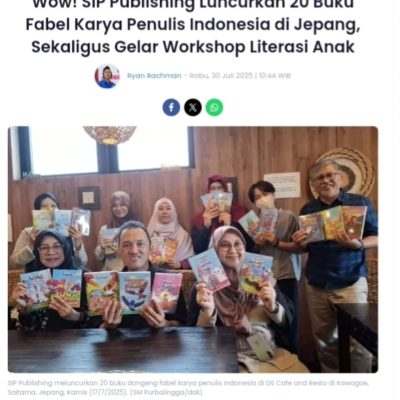 Liputan Media Peluncuran 20 Buku Dongeng Fabel dari SIP Publishing di Jepang