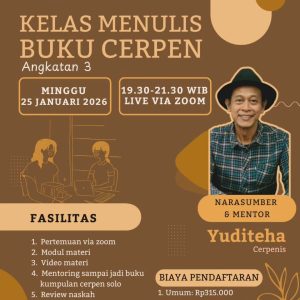 Kelas Menulis Buku Cerpen Angkatan 3