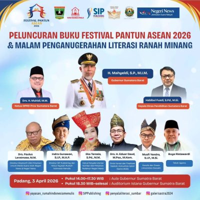 Peluncuran Buku Festival Pantun Asean 2026 dan Malam Penganugerahan Literasi Ranah Minang
