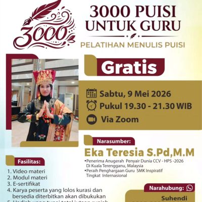 Pelatihan Menulis Puisi “3000 Puisi Untuk Guru”