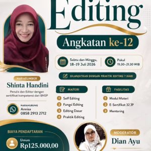 Kelas Self Editing Angkatan ke-12
