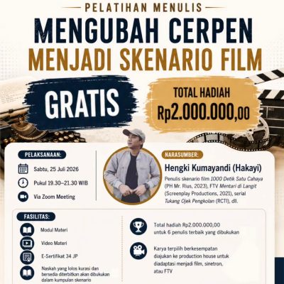 Pelatihan Menulis “Mengubah Cerpen Menjadi Skenario Film”