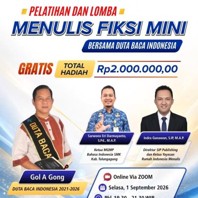Pelatihan Menulis Fiksi Mini bersama Duta Baca Indonesia