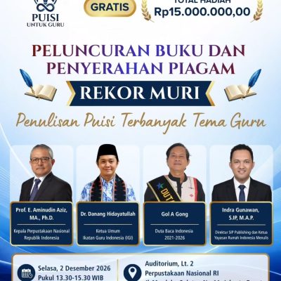 Pemecahan Rekor MURI Menulis Puisi Tema Guru