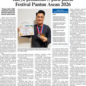 Liputan Pemenang Festival Pantun Asean 2026 di Berita Harian Singapore
